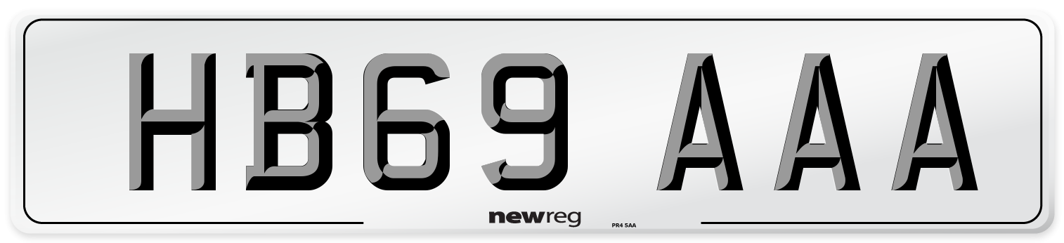 HB69 AAA Number Plate from New Reg